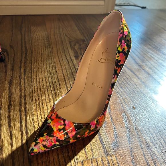 Christian Louboutin muti-colored shoes So Kate 120 Patent Granite - Picture 2 of 7